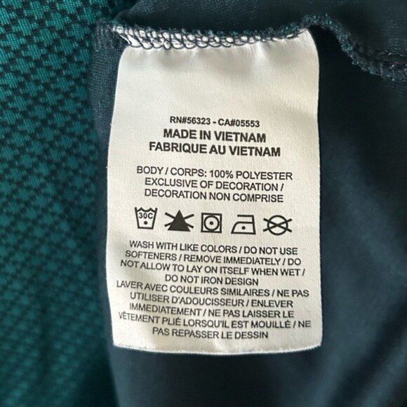 Nike Dri-Fit Golf Tennis Polo Collared Tank Top Teal Geometric Sz Med - Picture 9 of 14